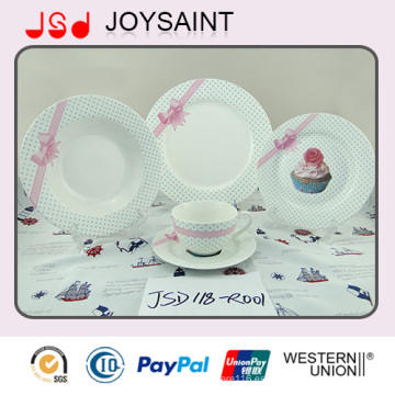 Nuevo Bone China Nuevo diseño porcelana vajilla Set placa de cerámica